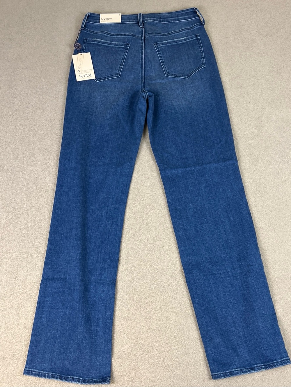 NYDJ Bailey Relaxed Straight High Rise Jeans, Bluewell. Women's Sz 6 - Picture 10 of 14